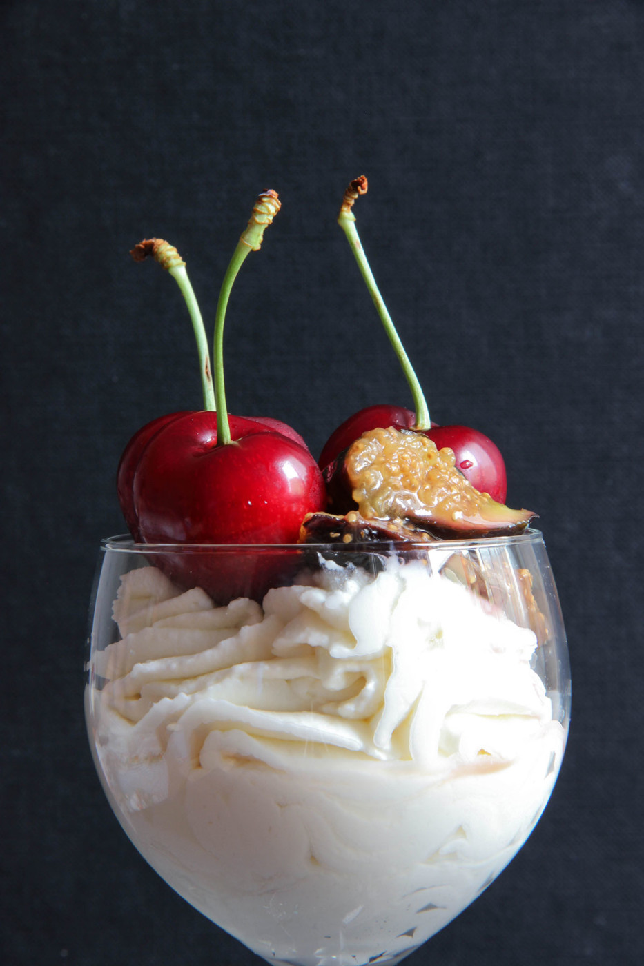 Mousse ricotta miele e fichi