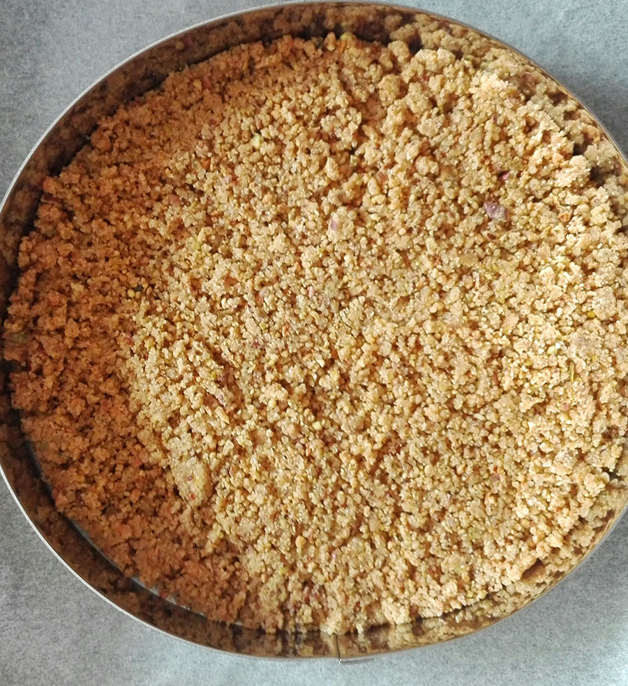 fondo crumble al pistacchio