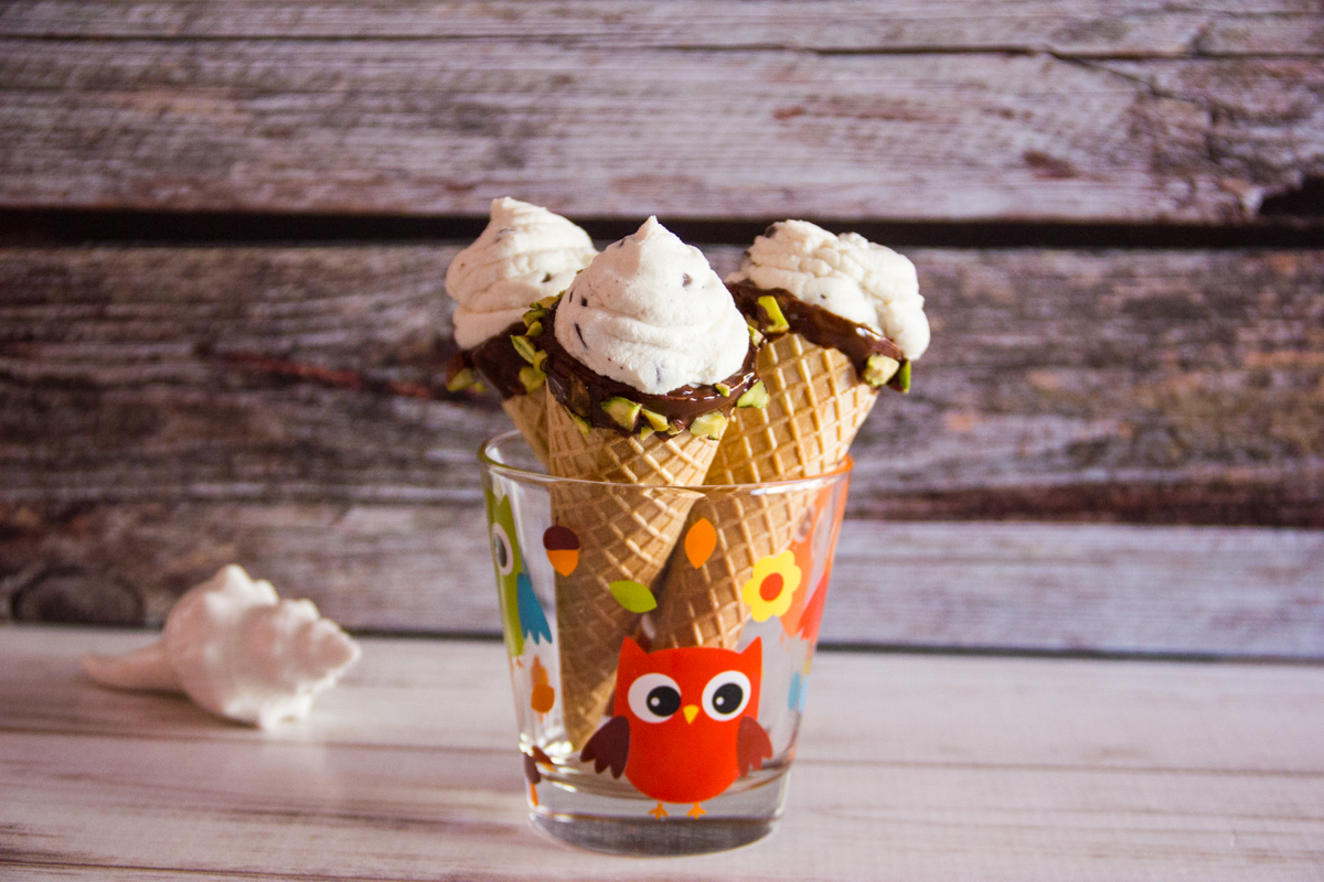 Cannoli siciliani nel cono gelato