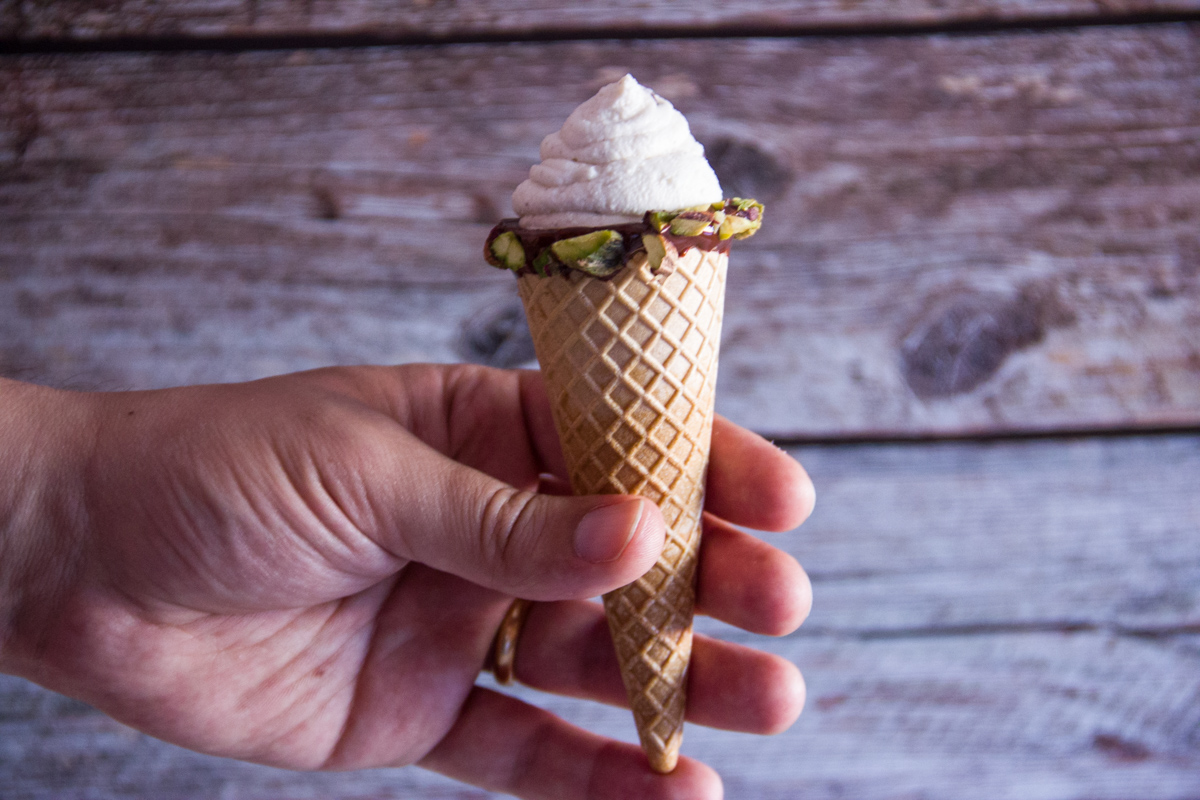 Cannoli siciliani nel cono gelato