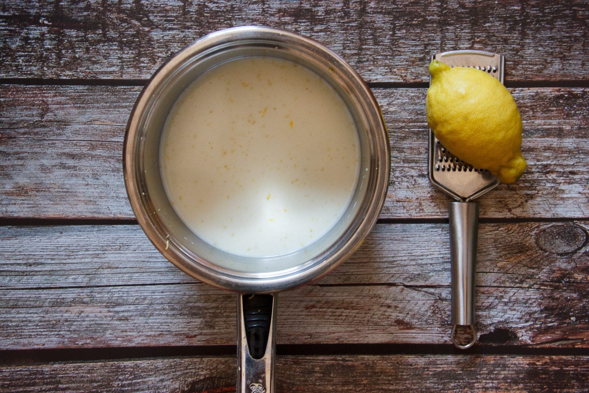 latte e limone per crema pasticcera