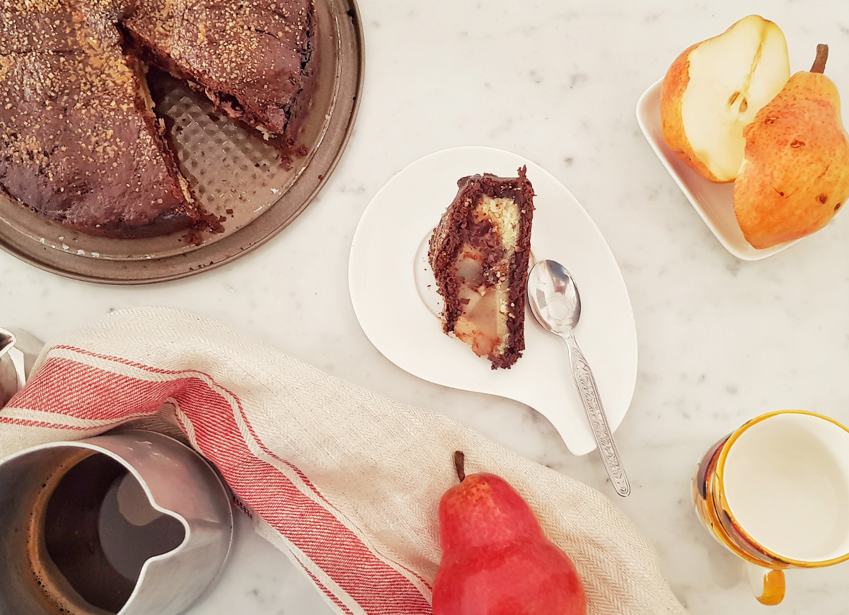 torta-pere-cioccolato-mandorle