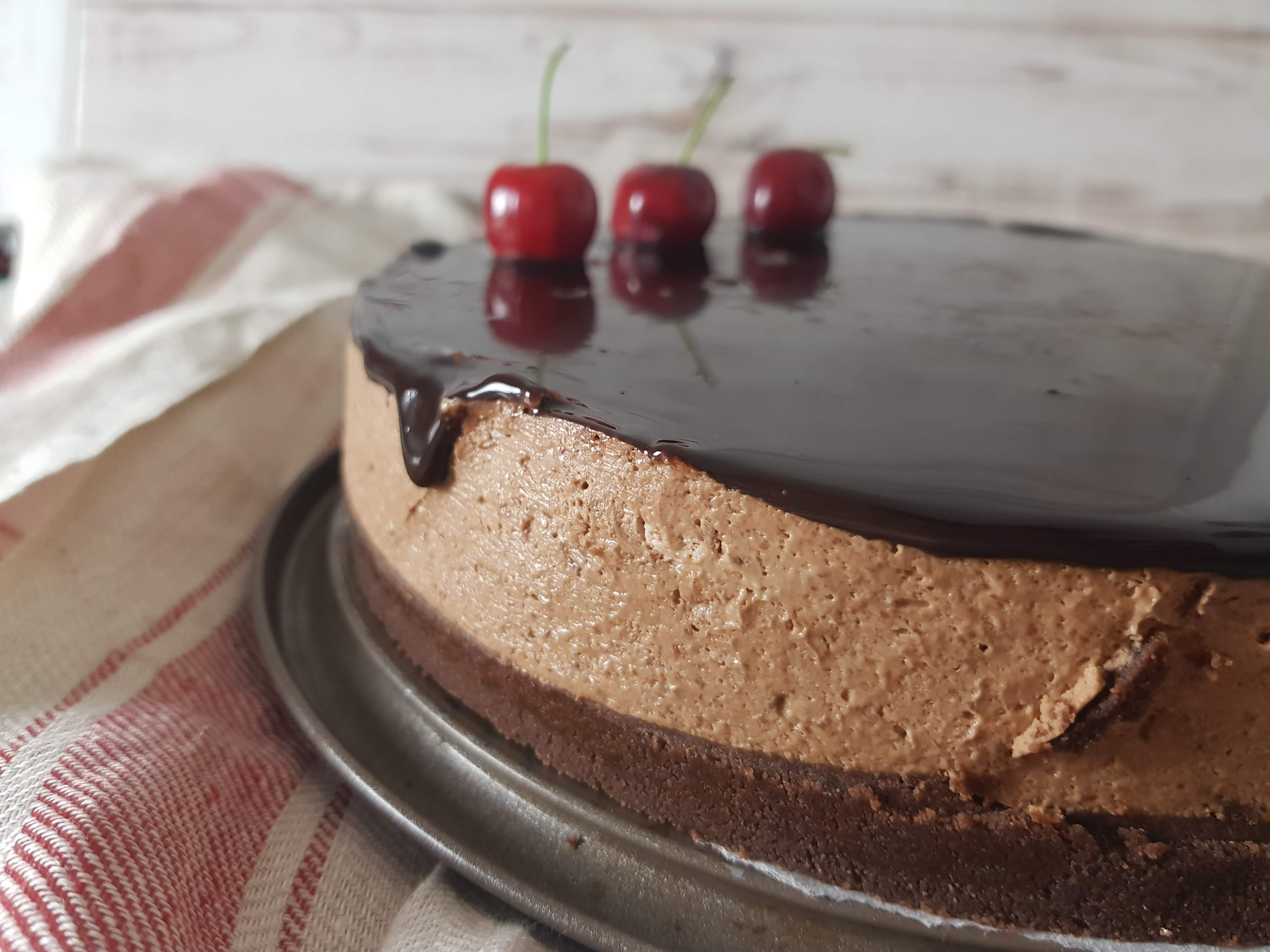 La Cheesecake al cioccolato senza forno